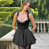 Fongt Summer 2024 New Fashion Women's Elegant Ass Dress Vintage Style Temperament Sexy Dress