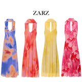 Fongt Homemade New Women's Clothing Printed Long Scarf Dress 8031/364