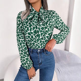 Fongt Wind Shooting 2025 Spring And Summer Temperament With Lantern Sleeve Chiffon Shirt Women's Clothing