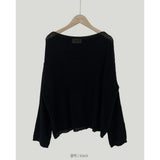 Vintage Ice Silk Oversized Knitted Sweater-Outfit