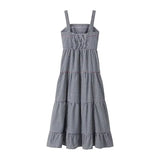 Fongt 2025 New Women's Cotton Embroidery Sling Dress