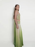 Fongt Summer Fashion New Temperament Famous Hanging Neck Sling Dress Suit Gradually Loose Dance Dress