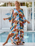Fongt Robe Beach Coat Beach Vacation Sunscreen Long Dress Bikini Blouse Swimsuit Over A