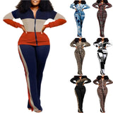 Fongt 2024 New Women's Long-Sleeved Zipper Trousers