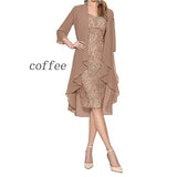 Color Large Size Lace Two-piece Set Elegant Party Dress