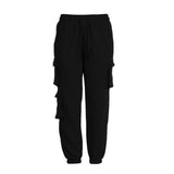 Autumn Multi-Pocket Sweatpants Women Casual High Elastic Waist Drawstring Loose Jogger Pants Plus Size Harajuku