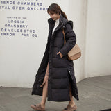 Winter Cotton-Padded Jacket 2024 New Winter Down Cotton-Padded Jacket Female Long Over The Knee Korean Version Loose And Thick Winter Coat-Outfit