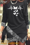 Women Print Slim Mini Dress Casual Spring Summer Round Neck Irregular Dress Elegant Lady Long Sleeve Party Vestidos