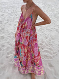 Fashion Print Slings Holiday Style Dress