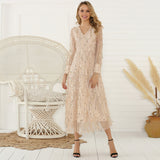 Popular Style Women's Wear Spring And Summer New Long-Sleeved Sequins Tassel Lady Chief-Outfit
