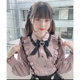 Women Shirts Lolita Y2K Cute Japanese Style Blouse Elegant Long Sleeve Sweet Tops Casual Office Ladies Aesthetic Shirt-Outfit