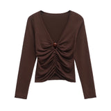 Fongt Homemade New Women's Classic Fashion Ball Knitted Folding Top 3920480