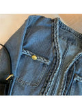 Denim Jacket for Women Casual Oversized Loose Jean Jackets 2023 New Autumn Ladies Long Sleeve Coat Cardigan