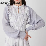 Fungus Cardigans Femme Long Sleeve Ropa Mujer 2024 Spring Summer New Tops Simple Womans Clothing Sweet Sweaters-Outfit
