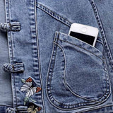Women Jeans Jacket 2023 New Spring Autumn Clothing Embroidered Short Denim Jackets Female Basic Coat Long Sleeve Outerwear