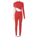 Fongt Women's Clothing 2023 Autumn And Winter New Street Tight Solid Color Irregular Umbilly