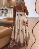 Fashion High-Waist Swing Positioning Print Slings Long