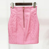 Fongt New Star Fashion Flowers Decorated Rose Buckle Ling Leather Short Jacket Jacket