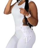 Fongt Summer New Women's Waist Slim Sexy Punk Slim Women's Hollow Out