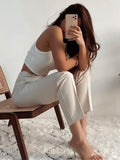 Casual High Waist Pure Color