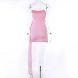 Pink Mesh Corset Draped Tube Mini Dress-Outfit
