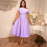 Fongt Africa's New Slanted Shoulder Dress Banquet Dinner Dress Dress Dress Dress