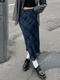 Vintage Checkered Maxi Skirt-Outfit