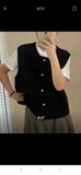 Version Short Knitted Vest Women's New 2024 Spring And Autumn Style Loose Inner Shoulder Folded Sleeveless Blouse-Outfit