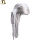 Men's Satin Durags Bandanna Turban Wigs Pirate Hat Men Silky Durag Headwear