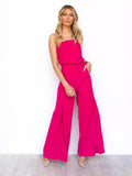 Fongt Summer Casual Fashion Solid Color Suit One Line Shoulder-Wrapped Chest D2429-Outfit