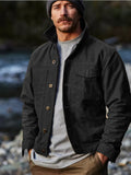 Fongt Spring New Men's Jacket Multi-Grain Multi-Pocket Retro Classic Jacket Cardigan