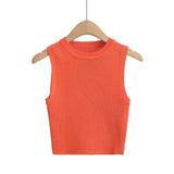 Fongt Summer New Top Sleeveless Short Knitted Vest Female C83614