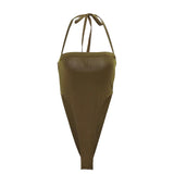 Fongt Style 2023 Fashion Summer Women's One-Line Neck Band Open Back