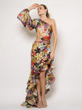 Summer Sexy Sleeves Irregular Lotus Leafy Dress Temperament Holiday Dress Dress Dress Dress