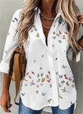 long-sleeved shirt casual plus size