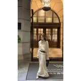 Fongt Beauty Set Of Chic With Long-Sleeved Top With Half-Dress Suit Tide