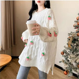 Strawberry Tassel Sweater-Outfit