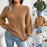 Shooting 2025 Autumn And Winter Casual Lantern Long-Sleeved Knitted Sweater Women's