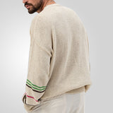 Fongt Men's Men's Spring And Autumn Thin Knitted Shirt Round-Neck Hooded Long-Sleeved Bottom Thin Sweater