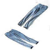 Denim Trousers New Autumn Style Slim, High Waist, High Stretch, Buttocks, Solid Color Pencil Trousers, Small Trousers-Outfit