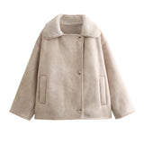 Fongt Burst Women's Clothing Lint With Velvet Warm Fur Coat