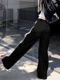 Black Striped Bow Cargo Pants-Outfit