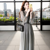 Fongt Unique Beautiful Temperament Goddess Fan Dress High Feeling Dignified Atmosphere Gentle Green Dress