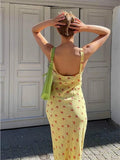Summer Floral Print Maxi Dress-Outfit