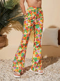 Charming Summer Floral Sexy Bell-bottom