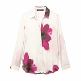 Fongt Summer Casual Printing Trouser Set New Women's Hanging Shirt