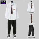 Autumn DK Suit Mens Suit Korean Loose Student Jk Uniform Class Uniform College Sets Casual Coat Business Suits For