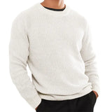 Fongt Only For The New Casual Men's Solid Color Top Sweater Knit