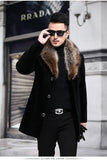 Fongt Hair, The Coat Of Coat Men's Single Buckle Thick Medium Long, The E-Shirt Ebay Wool Coat