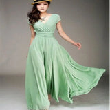 Sleeve Bohemian Chiffon Waist Dress
